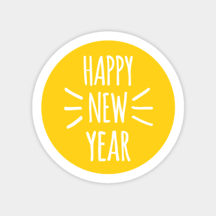 Happy new year, optimistic new year card with sun Sticker